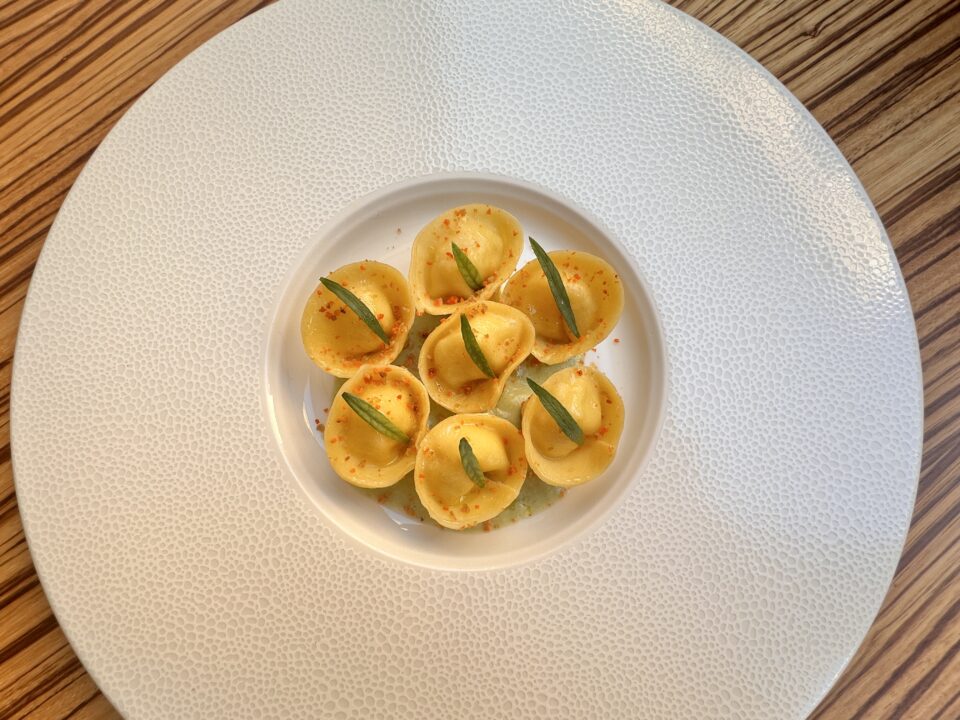 tortelli di capesante e carciofi