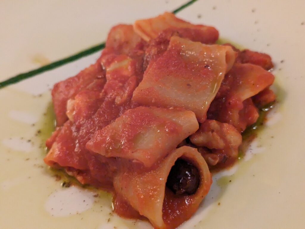 paccheri alla bonne femme Osteria La Briciola Tivoli