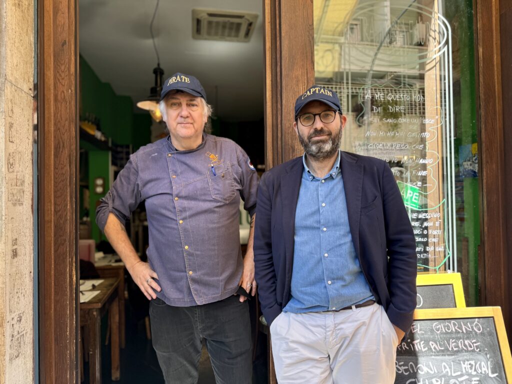 andrea misseri e pierluigi vozzi, proprietario di trattoria fauro1937