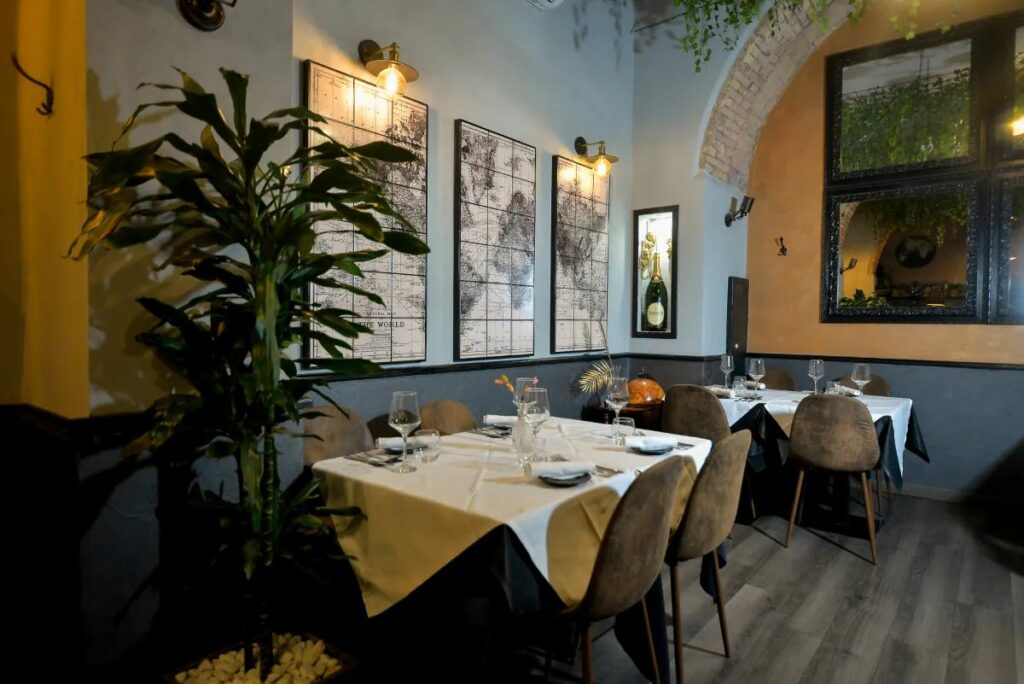 la sala del ristorante bacco al pretorio